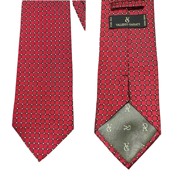 LNWOT Valerio Garati Hand Made Italy Thick‎ Satin Jacquard Silk Tie 61"L - Picture 1 of 5